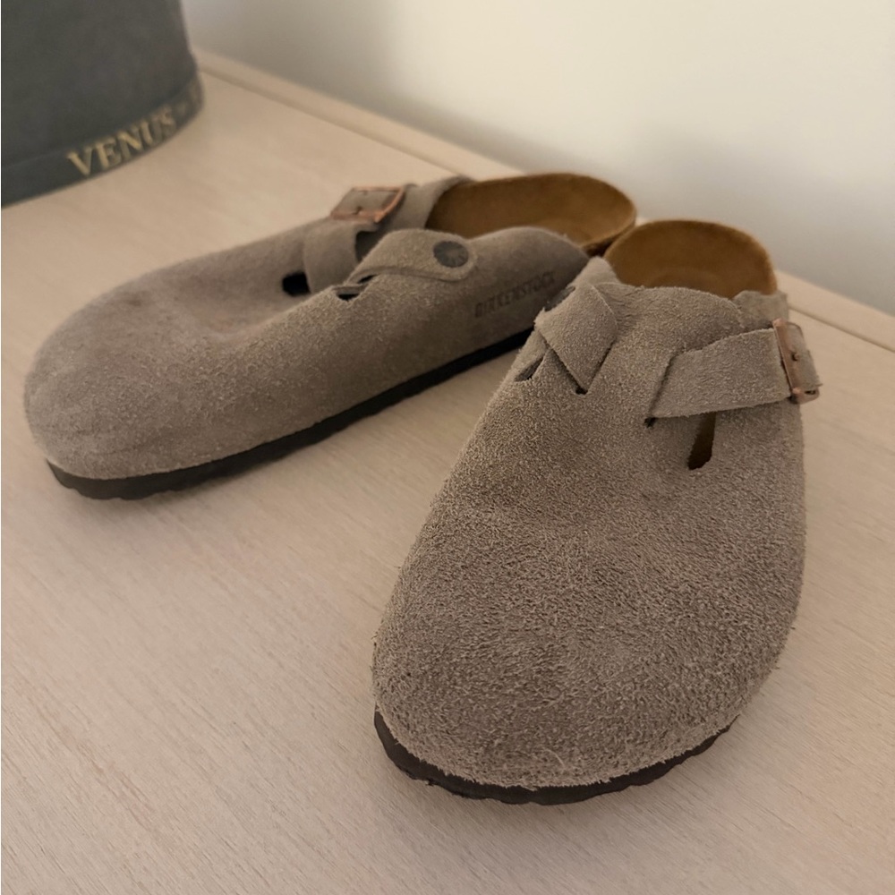 Birkenstock Boston Suede Clogs